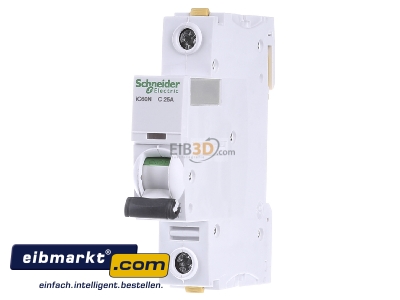 Frontansicht Schneider Electric A9F04125 LS-Schalter 1P 25A C IC60N 