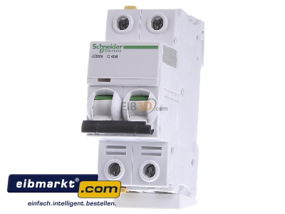 Front view Schneider Electric A9F04240 Miniature circuit breaker 2-p C40A 
