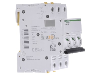 View on the left Schneider Electric A9F04306 Miniature circuit breaker 3-p C6A 
