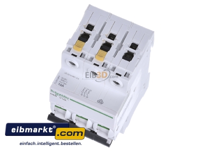 Ansicht oben vorne Schneider Electric A9F04310 LS-Schalter 3P 10A C IC60N 