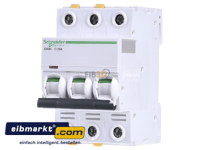 Frontansicht Schneider Electric A9F04320 LS-Schalter 3P 20A C IC60N 