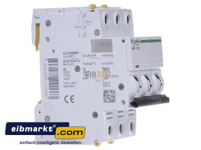 Ansicht links Schneider Electric A9F04325 LS-Schalter 3P 25A C IC60N 
