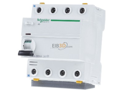 Frontansicht Schneider Electric A9F04416 LS-Schalter 4P 16A C IC60N 