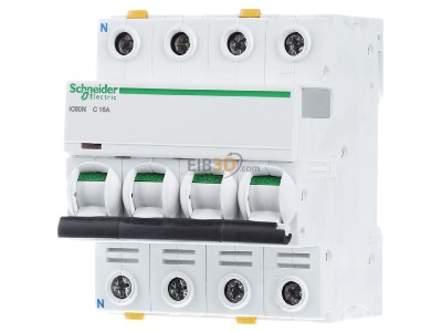Frontansicht Schneider Electric A9F04716 LS-Schalter 3P+N 16A C IC60N 