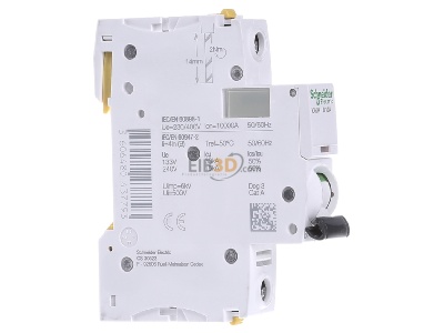 Ansicht links Schneider Electric A9F06110 LS-Schalter 1P 10A B IC60H 