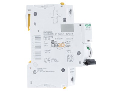 Ansicht links Schneider Electric A9F07106 LS-Schalter 1P 6A C IC60H 