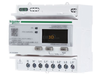 Front view Schneider Electric A9MEM3115 Direct kilowatt-hour meter 
