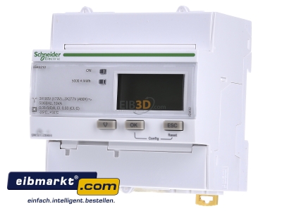 Front view Schneider Electric A9MEM3210 Transformer kilowatt-hour meter 5A - 
