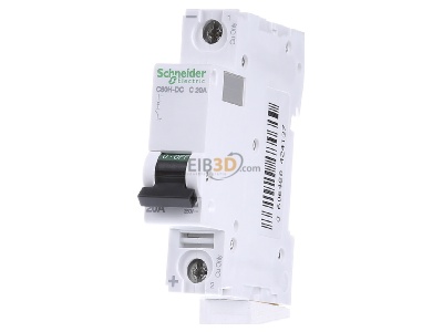 Frontansicht Schneider Electric A9N61512 LS-Schalter 1P 20A C C60H-DC 