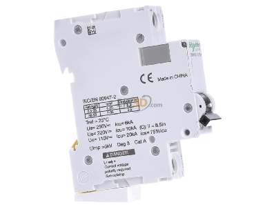Ansicht links Schneider Electric A9N61512 LS-Schalter 1P 20A C C60H-DC 