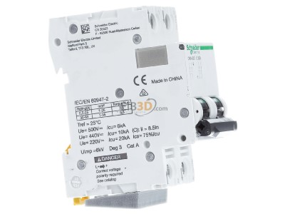 Ansicht links Schneider Electric A9N61535 LS-Schalter 2P 32A C C60H-DC 