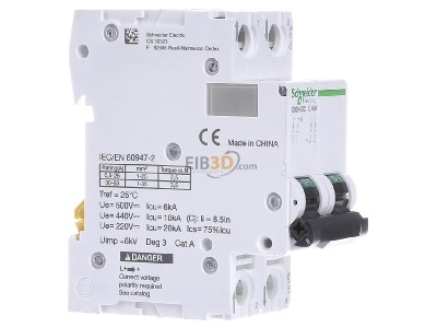 Ansicht links Schneider Electric A9N61537 LS-Schalter 2P 40A C C60H-DC 