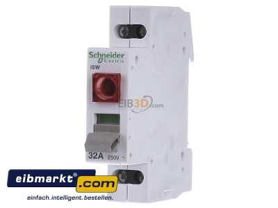 Frontansicht Schneider Electric A9S61232 Lasttrennschalter 2P 32A m.Leuchte 