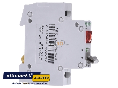 Ansicht links Schneider Electric A9S61232 Lasttrennschalter 2P 32A m.Leuchte 