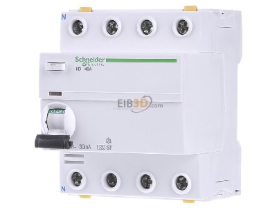 Frontansicht Schneider Electric A9Z31440 FI-Schalter 4P 40A 30mA Typ A Si 