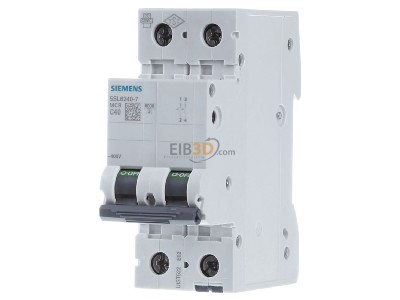 Front view Siemens 5SL6240-7 Miniature circuit breaker 2-p C40A 
