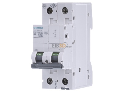 Frontansicht Siemens Indus.Sector 5SL6506-6 Leitungsschutzschalter 230V 6kA 1+N B 6A 