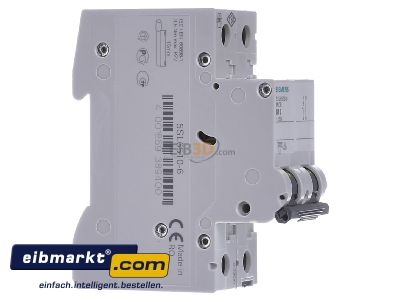Ansicht links Siemens Indus.Sector 5SL6510-6 Leitungsschutzschalter 230V 6kA 1+N B 10A 