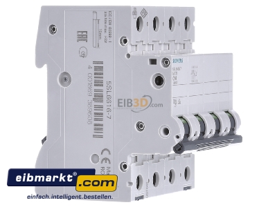 Ansicht links Siemens Indus.Sector 5SL6616-7 Leitungsschutzschalter 400V 6kA 3+N C 16A 