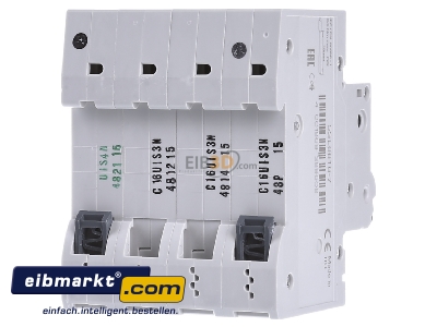 Ansicht hinten Siemens Indus.Sector 5SL6616-7 Leitungsschutzschalter 400V 6kA 3+N C 16A 