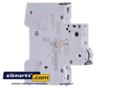 Ansicht links Siemens Indus.Sector 5SY7116-8 Leitungsschutzschalter 230/400V 1p. D 16A 