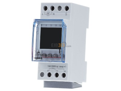 Frontansicht Legrand Bticino AlphaRex3D21A/412654 Digitalschaltuhr Astro 230V AC 1K 
