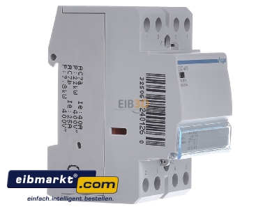 View on the left Hager ESC443 Installation contactor 230VAC 3 NO/ 1 NC - 
