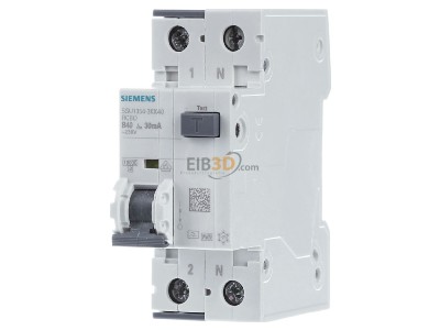 Front view Siemens 5SU1354-3KK40 Earth leakage circuit breaker B40/0,03A 
