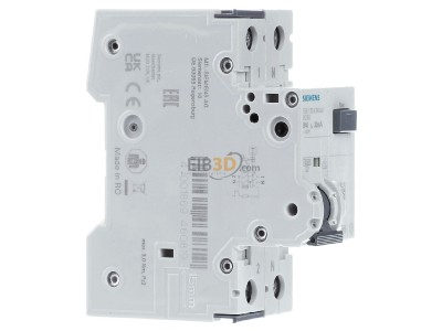 View on the left Siemens 5SU1354-3KK40 Earth leakage circuit breaker B40/0,03A 
