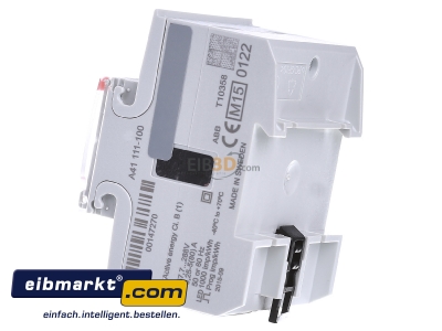 View on the right ABB Stotz S&J A41 111-100 Direct kilowatt-hour meter 80A - 
