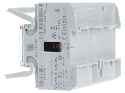 View on the right ABB A44 111-100 Transformer kilowatt-hour meter 1A 
