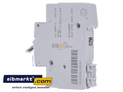 View on the right Hager SBN216 Switch for distribution board 16A - 
