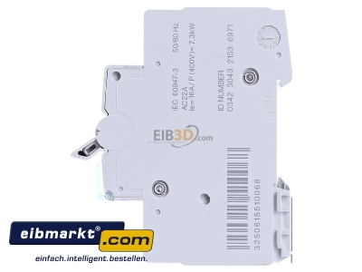 Ansicht rechts Hager SBN316 Ausschalter 3P 16A 