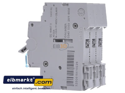 View on the right Hager SBN363 Switch for distribution board 63A
