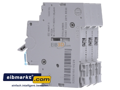 Ansicht rechts Hager SBN363 Ausschalter 3P 63A 