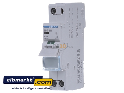 Front view Hager SBT116 Switch for distribution board 16A
