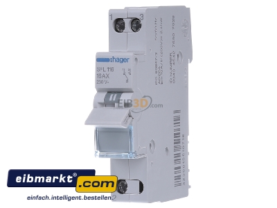 Front view Hager SFL116 Group switch for distribution board 16A
