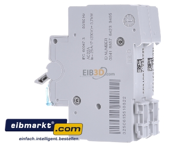 View on the right Hager SFL225 Group switch for distribution board 25A 
