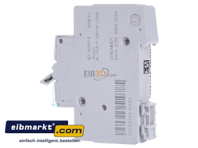 View on the right Hager SFM125 Group switch for distribution board 25A 
