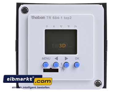 Front view Theben TR 684-1 top2 Digital time switch 230...240VAC
