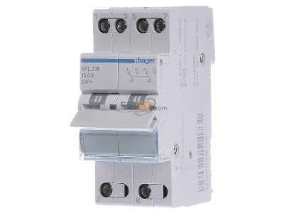 Front view Hager SFL216 Group switch for distribution board 16A 
