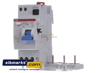 Front view ABB Stotz S&J DDA203A-25/0,03AP-R Residual current circuit breaker module
