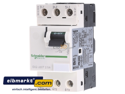 Frontansicht Schneider Electric GV2LE07 Motorschutzschalter 2,5A 