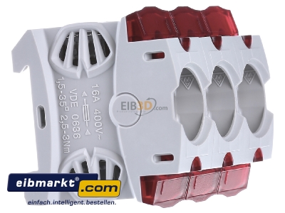 Ansicht links ABB Stotz S&J ISS16/3 D0-Sicherungssockel 3-polig, 16A 