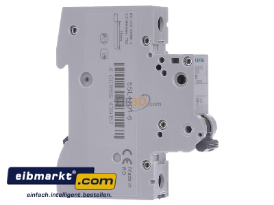 Ansicht links Siemens Indus.Sector 5SL4101-6 Leitungsschutzschalter 230V,10KA,1p.,B,1A 