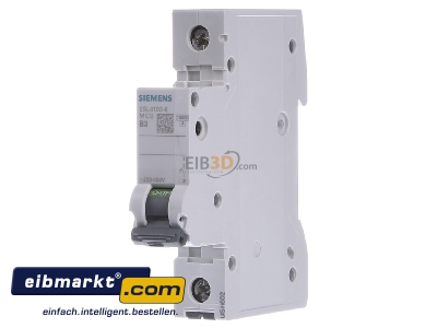 Frontansicht Siemens Indus.Sector 5SL4103-6 Leitungsschutzschalter 230V,10KA,1p.,B,3A 