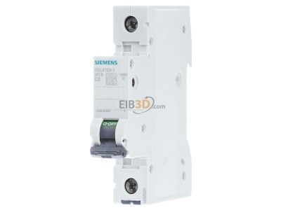 Frontansicht Siemens 5SL4103-7 Leitungsschutzschalter 230V,10KA,1p.,C,3A 
