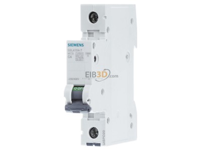 Frontansicht Siemens 5SL4104-7 Leitungsschutzschalter 230V,10KA,1p.,C,4A 
