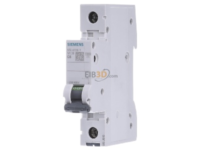 Frontansicht Siemens 5SL4106-7 Leitungsschutzschalter 230V,10KA,1p.,C,6A 