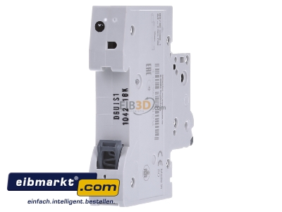 Ansicht hinten Siemens Indus.Sector 5SL4106-8 Leitungsschutzschalter 230V,10KA,1p.,D,6A 